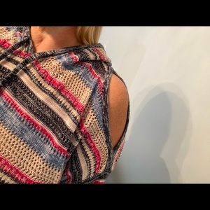 Torrid Light Weight + cold shoulder Knit Hoodie